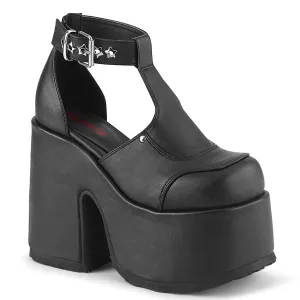 5 Inch Heel CAMEL-103 Black Pu