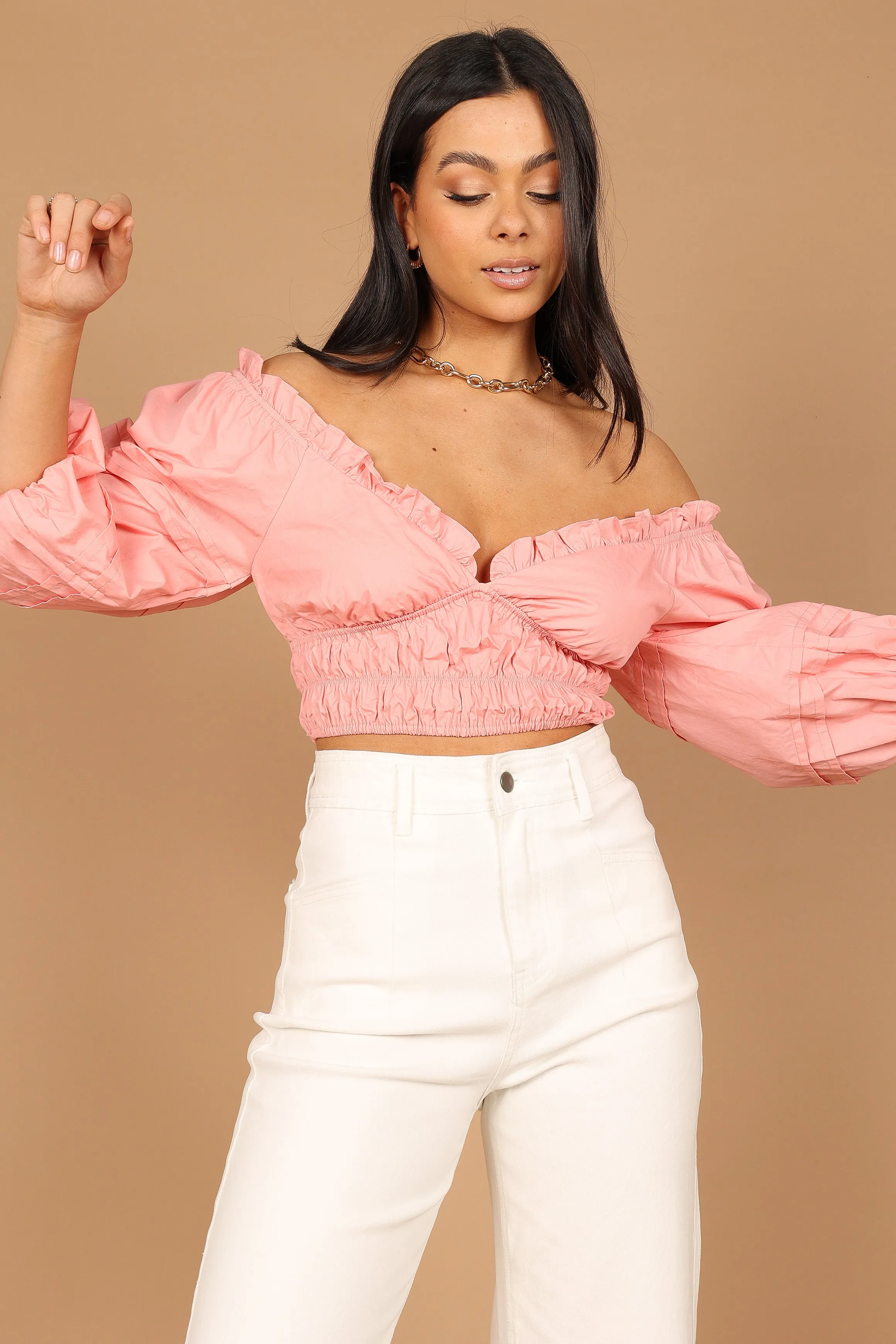 Alani Off Shoulder Top - Pink