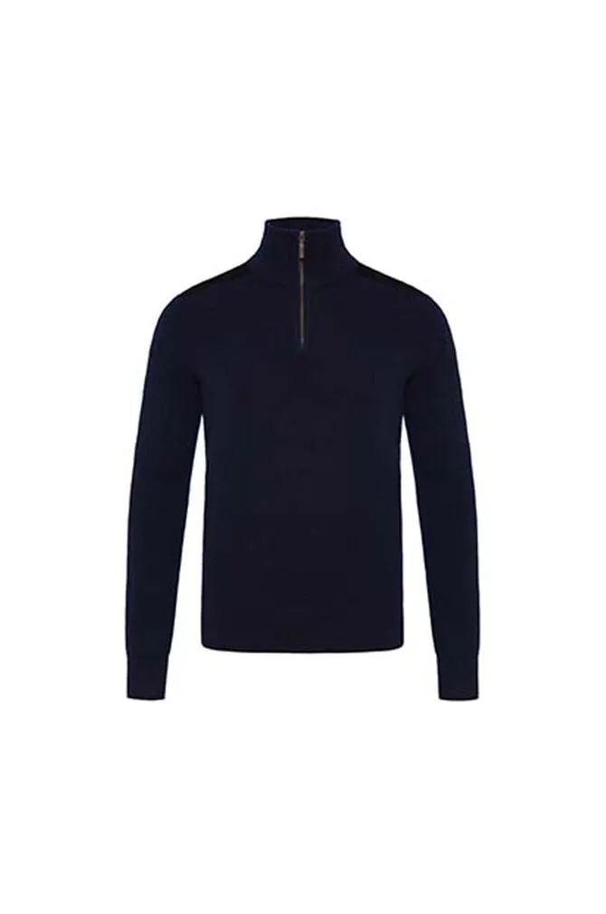 MOCK NECK ZIP SWEATER
