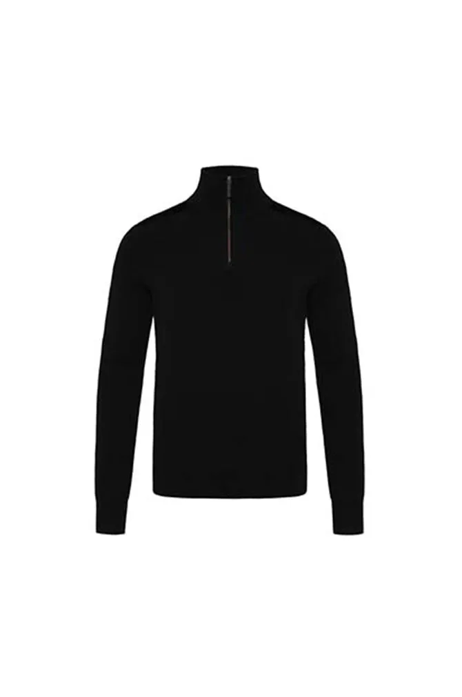 MOCK NECK ZIP SWEATER